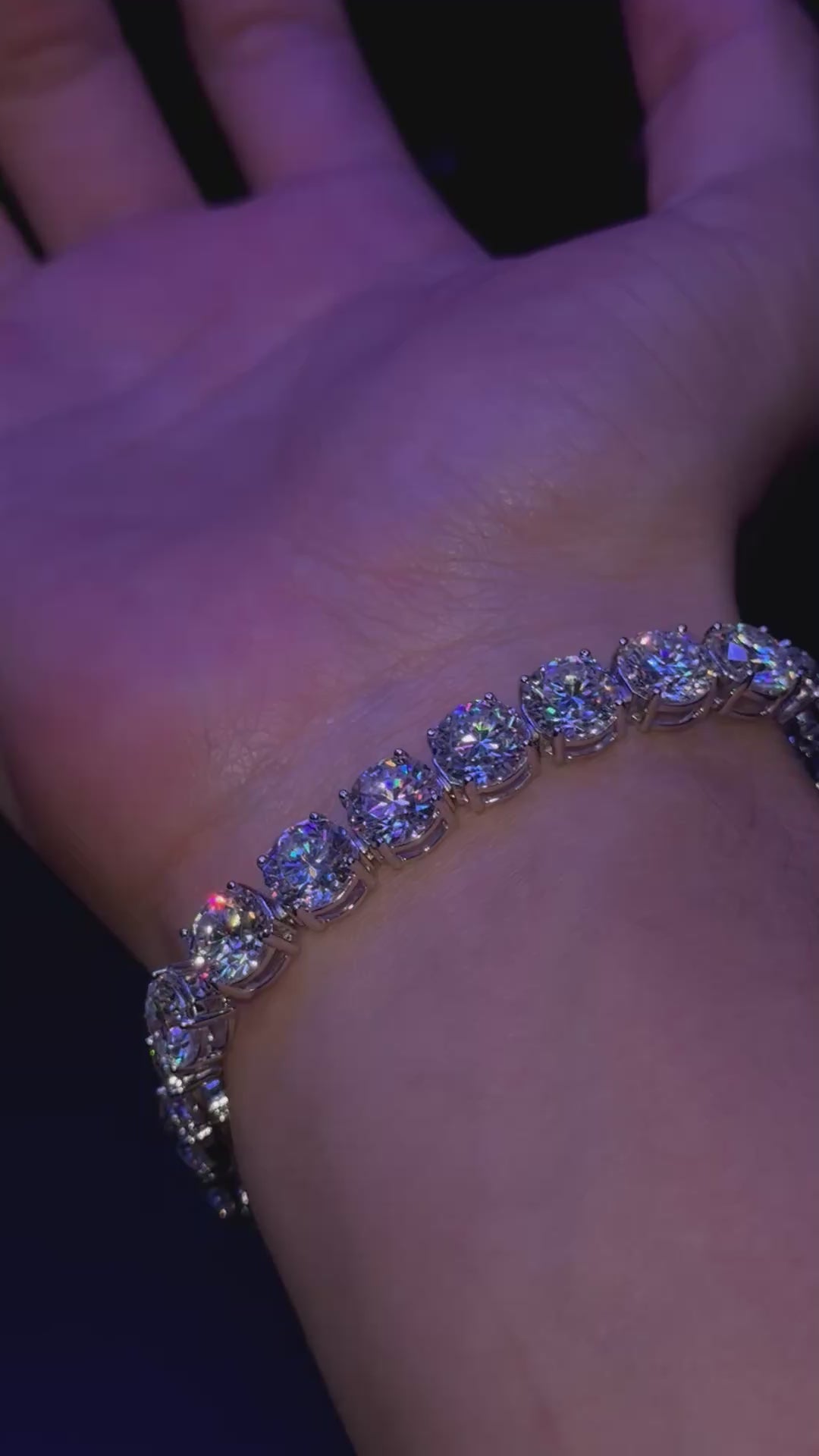 8MM VVS1 Moissanite Tennis Bracelet GRA CERTIFIED - 925 Sterling Silver