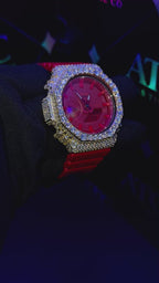 VVS1 Moissanite G-Shock GA-2100-4A Watch - GRA CERTIFIED