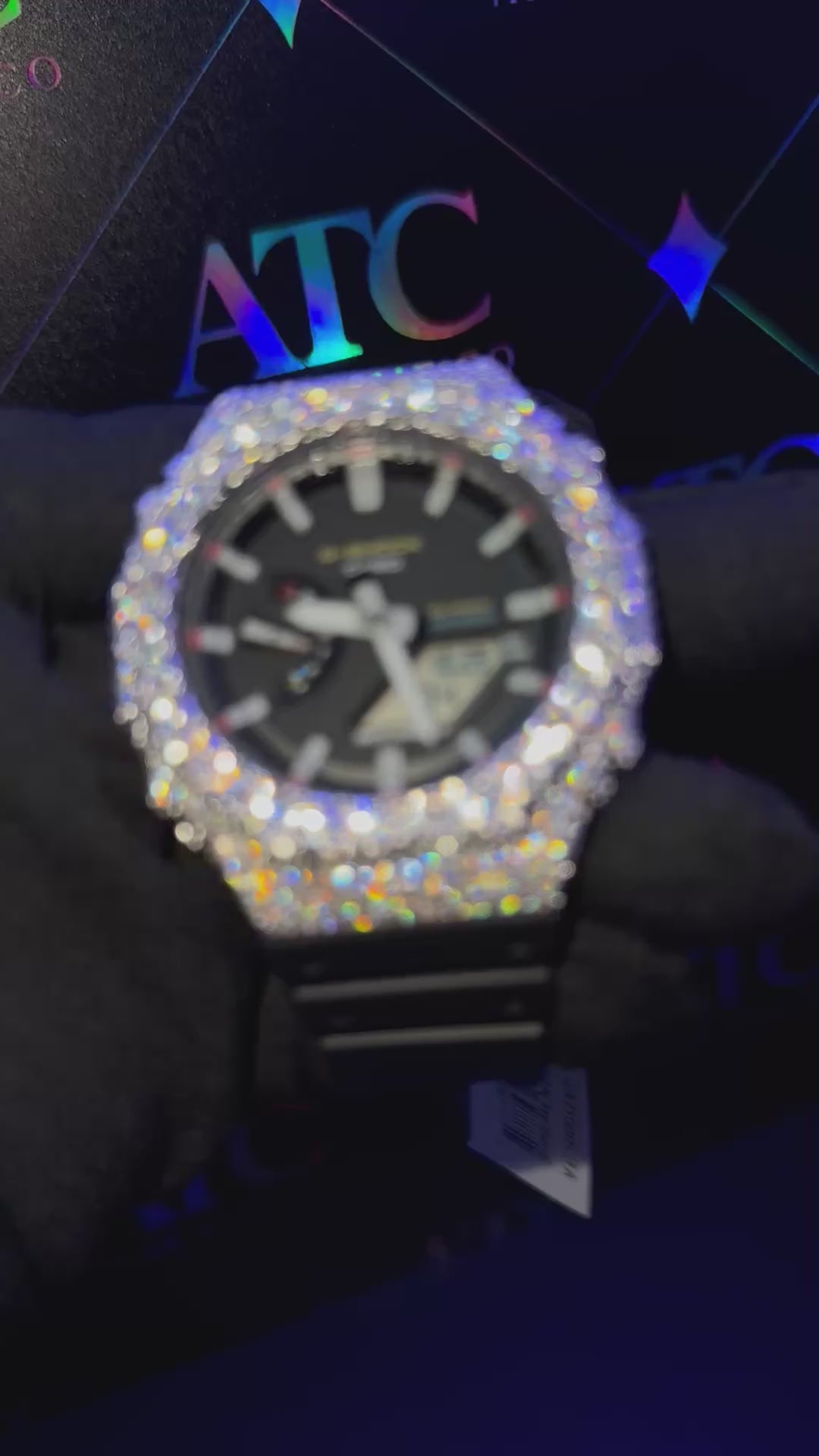 VVS1 Moissanite G-Shock GA-2100-RL Watch - GRA CERTIFIED